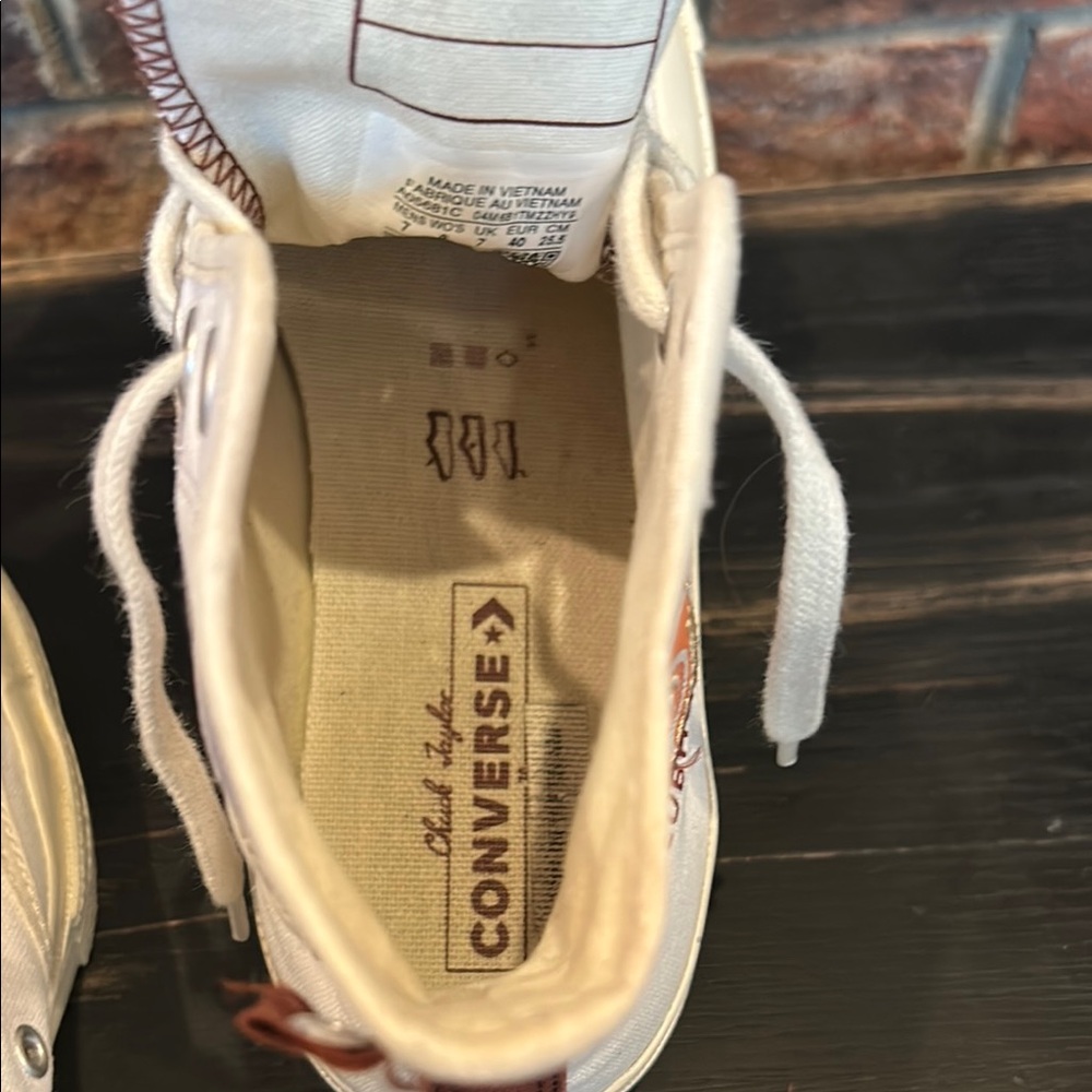 Retro Converse Chuck 70 High ‘Clubhouse High-Top Sneakers with Logo cream - Picture 15 of 15